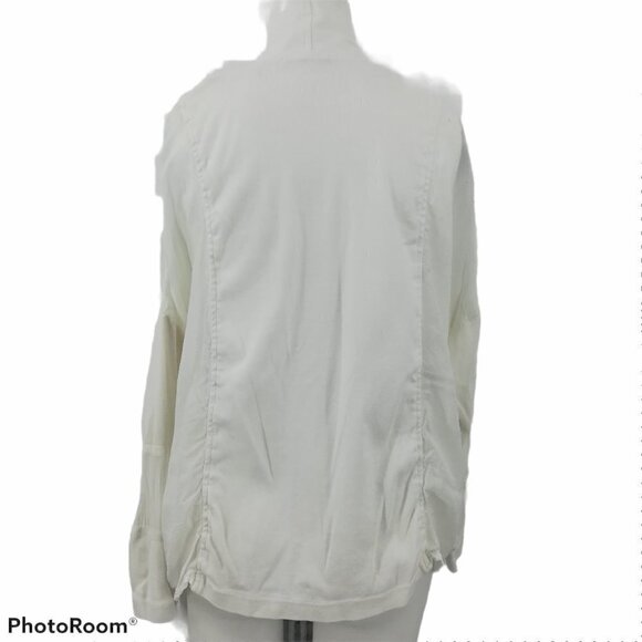 Barbara Lesser White Open Front Cardigan Size S - Picture 12 of 12